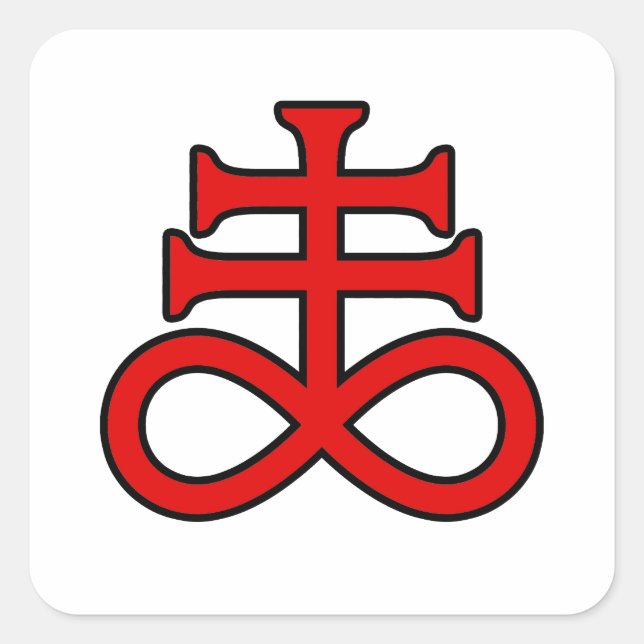 Das Kreuz des Schwarzen Alchemisten Quadratischer Aufkleber (Vorderseite)