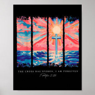 Das Kreuz hat gesprochen Ich bin vergeben Christli Poster