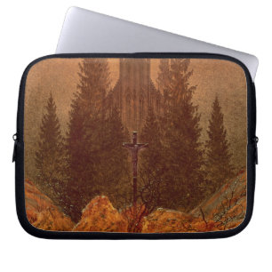 Das Kreuz in den Bergen, 1812 (Öl auf Leinwand) Laptopschutzhülle