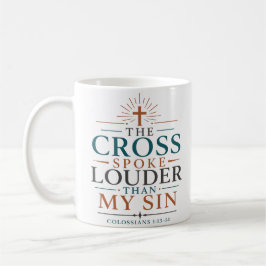 Das Kreuz sprach lauter als meine Sünde Schriftzit Kaffeetasse