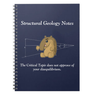 Das kritische Tapir - strukturelle Geologie Notizblock