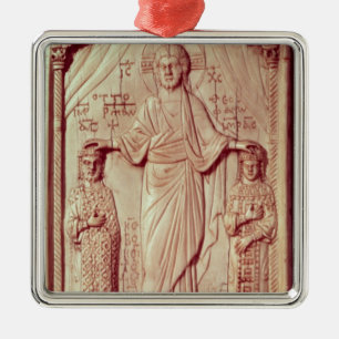 Das Krönen von Otto II und Theophrano Silbernes Ornament