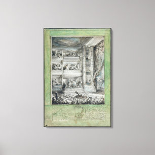 Das Krönen von Voltaire am Theater Francais Leinwanddruck