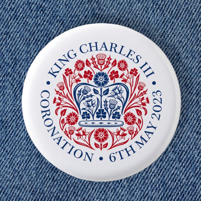 Das KrönungsEmblem des Königs Charles 2023 Button (Von Creator hochgeladen)