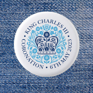 Das KrönungsEmblem des Königs Charles 2023 Button