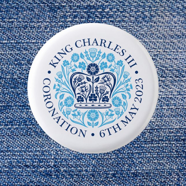 Das KrönungsEmblem des Königs Charles 2023 Button (Von Creator hochgeladen)