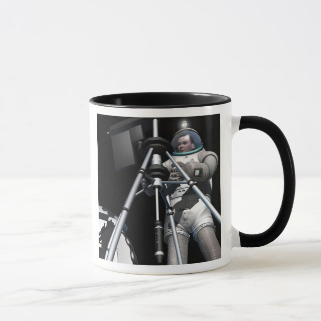 Das künstlerische Konzept der künftigen Weltraumfo Tasse (Rechts)