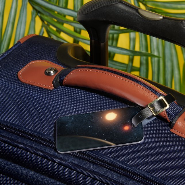 Das künstlerische Konzept illustriert Kepler-16b. Gepäckanhänger (Vorderseite Insitu 3)