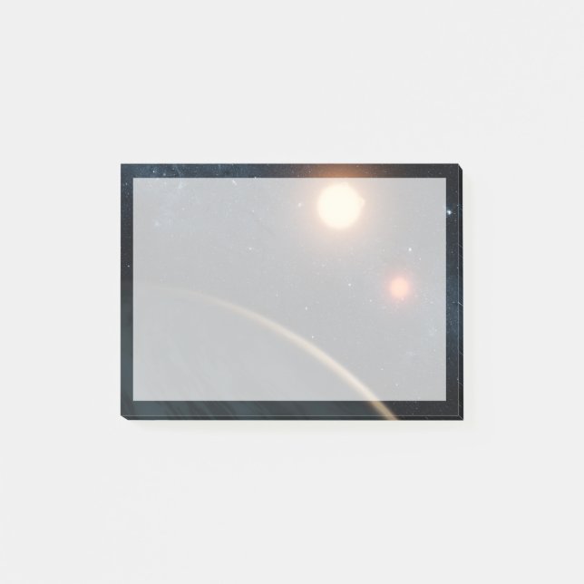 Das künstlerische Konzept illustriert Kepler-16b. Post-it Klebezettel (Vorderseite)