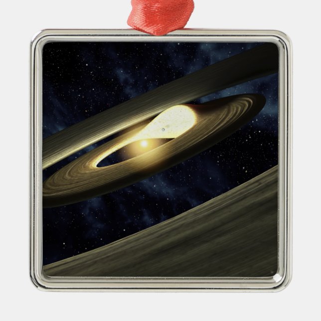 Das künstlerische Konzept zeigt einen Klumpen Mate Ornament Aus Metall (Vorne)