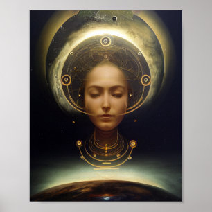 Das Kunstposter der surrealen Science Fiction des  Poster