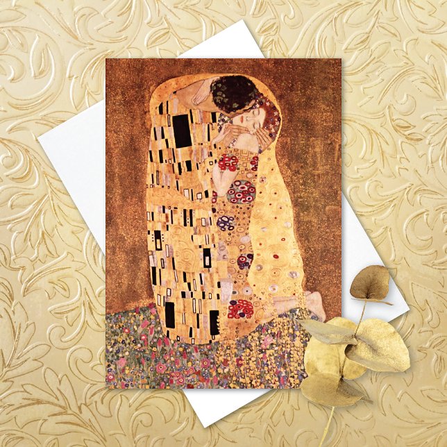 Das Kuss-Gemälde Gustav Klimt Karte (Von Creator hochgeladen)