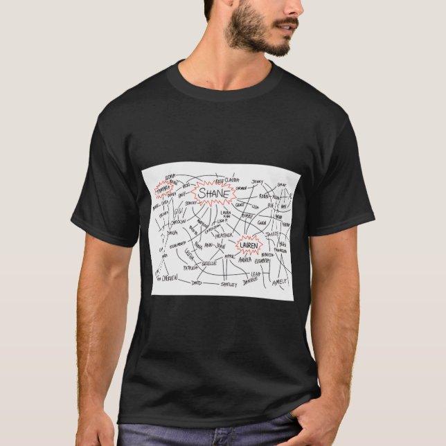 das L-Wort Chart Vintage T-Shirt (Vorderseite)