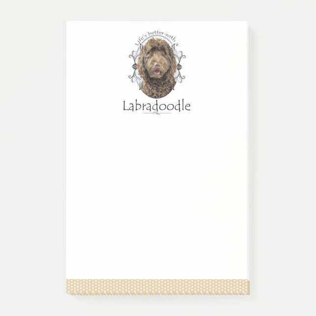 Das Labradoodle des Lebens bessere Post-it Klebezettel (Vorderseite)