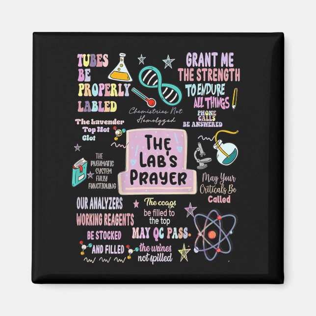 Das Labs Prayer Medical Laboratory Scientist Labor Magnet (Vorne)