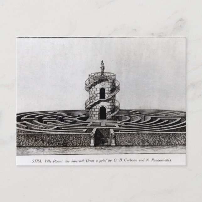 Das Labyrinth der Villa Pisani von Stra Postkarte (Vorderseite)