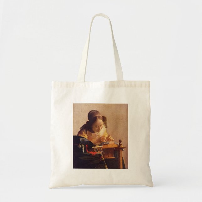 Das Lacemaker durch Johannes Vermeer Tragetasche (Vorne)