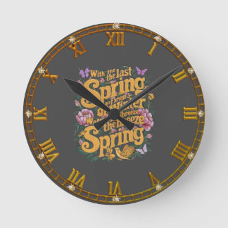 Das Lächeln des Frühlings Runde Wanduhr