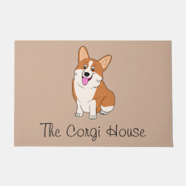 Das lächelnde Corgi-Haus Fußmatte