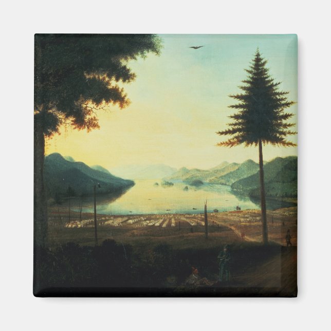 Das Lager am George-See, New York, 1759 (Öl Magnet (Vorne)