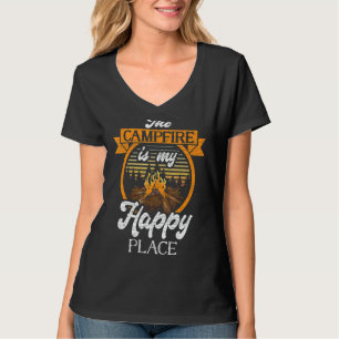 Das Lagerfeuer ist mein Glücksbringer für Camping T-Shirt