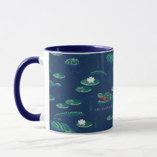 Das Lagoon-Muster des weißen Lotus Alligator Tasse