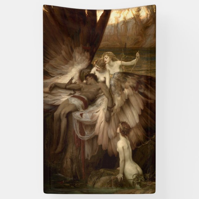 Das Lament für Lcarus von Herbert Draper 1898 Banner (Vertikal)