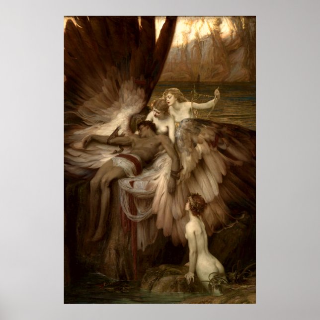 Das Lament für Lcarus von Herbert Draper 1898 Poster (Vorne)