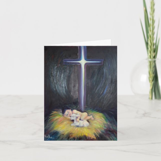 Das Lamm des Gottes Feiertagskarte (Vorderseite)