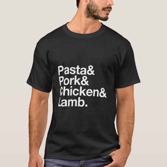 Das Lammfleisch von Pasta T-Shirt (Vorderseite)