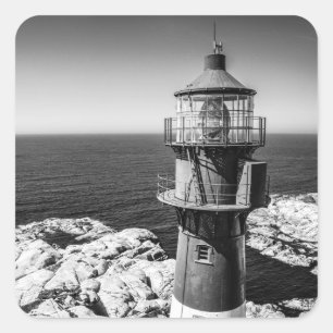 Das Lampenschirm eines Leuchtturms   Bømlo Norwege Quadratischer Aufkleber