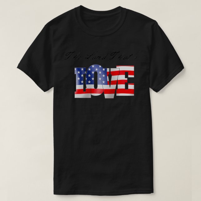 Das Land, das ich Liebe, Patriotic, USA, Amerika,  T-Shirt (Design vorne)