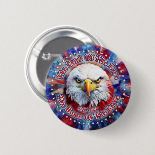 Das Land der Freien Die Heimat von Roter Adler Feu Button