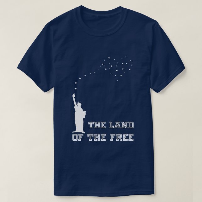 Das Land der freien eleganten Patriotik T-Shirt (Design vorne)