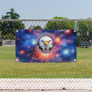 Das Land der Freien Home Brown Eagle Feuerwerk M Banner