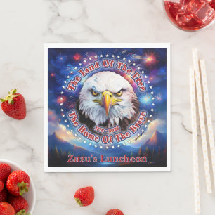 Das Land der Freien Home Brown Eagle Feuerwerk M Serviette