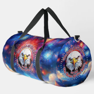 Das Land der Freien Zuhause Brauner Adler Feuerwer Duffle Bag
