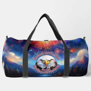Das Land der Freien Zuhause Brauner Adler Feuerwer Duffle Bag