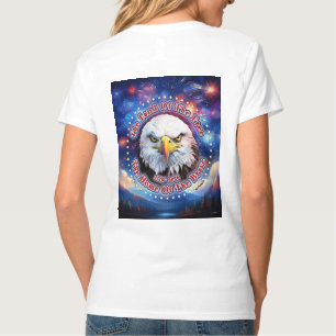 Das Land der Freien Zuhause Brauner Adler Feuerwer T-Shirt