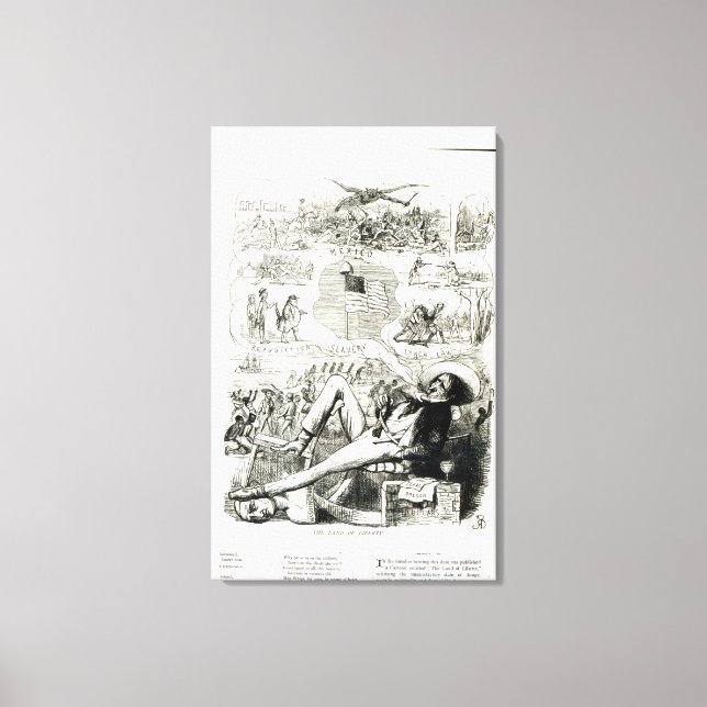 Das Land der Freiheit" Leinwanddruck (Vorderseite)