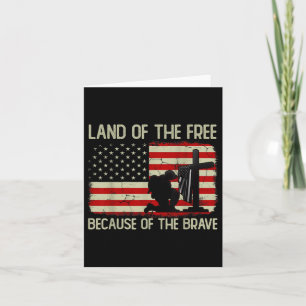 Das Land der Freiheit wegen der tapferen Flagge gi Karte