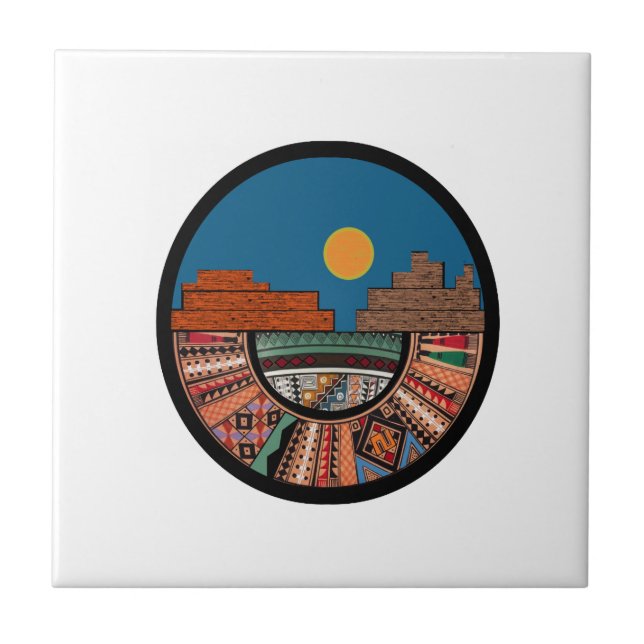 Das Land gesegnet Fliese (Vorderseite)