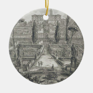 Das Landhaus d'Este bei Tivoli (Stich) Keramikornament