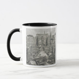 Das Landhaus d'Este bei Tivoli (Stich) Tasse