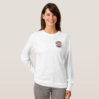 Das langärmlige T-Shirt der Frauen mit Logo