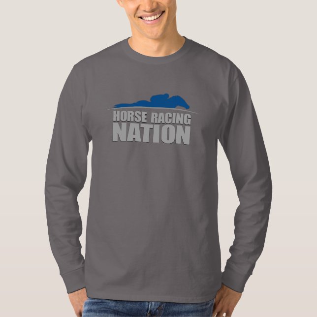 Das lange Sleeved T-Shirt Pferdeder (Vorderseite)