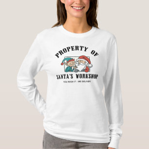 Das lange Sleeved Weihnachten der Frauen T-Shirt