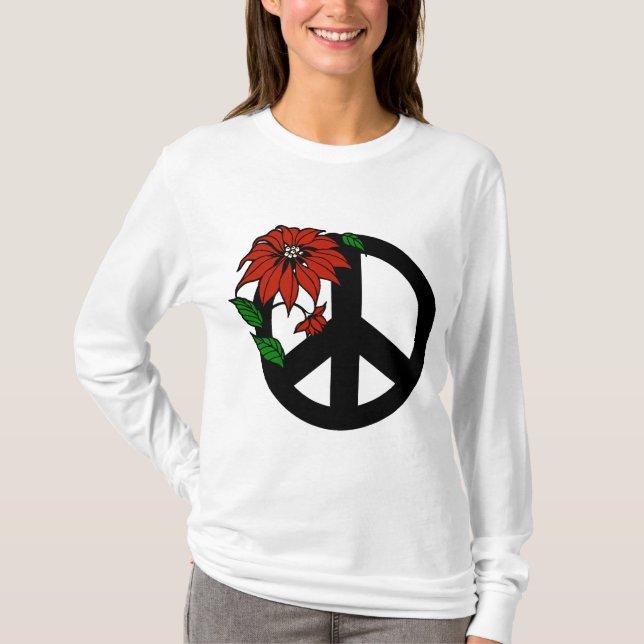 Das lange Sleeved Weihnachten der Frauen T-Shirt (Vorderseite)