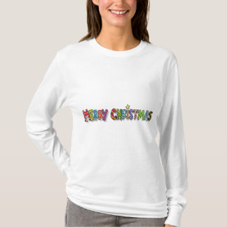 Das lange Sleeved Weihnachten der Frauen T-Shirt