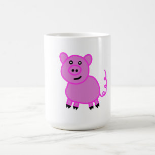 Das langschwänzige süße rosa Schwein Kaffeetasse